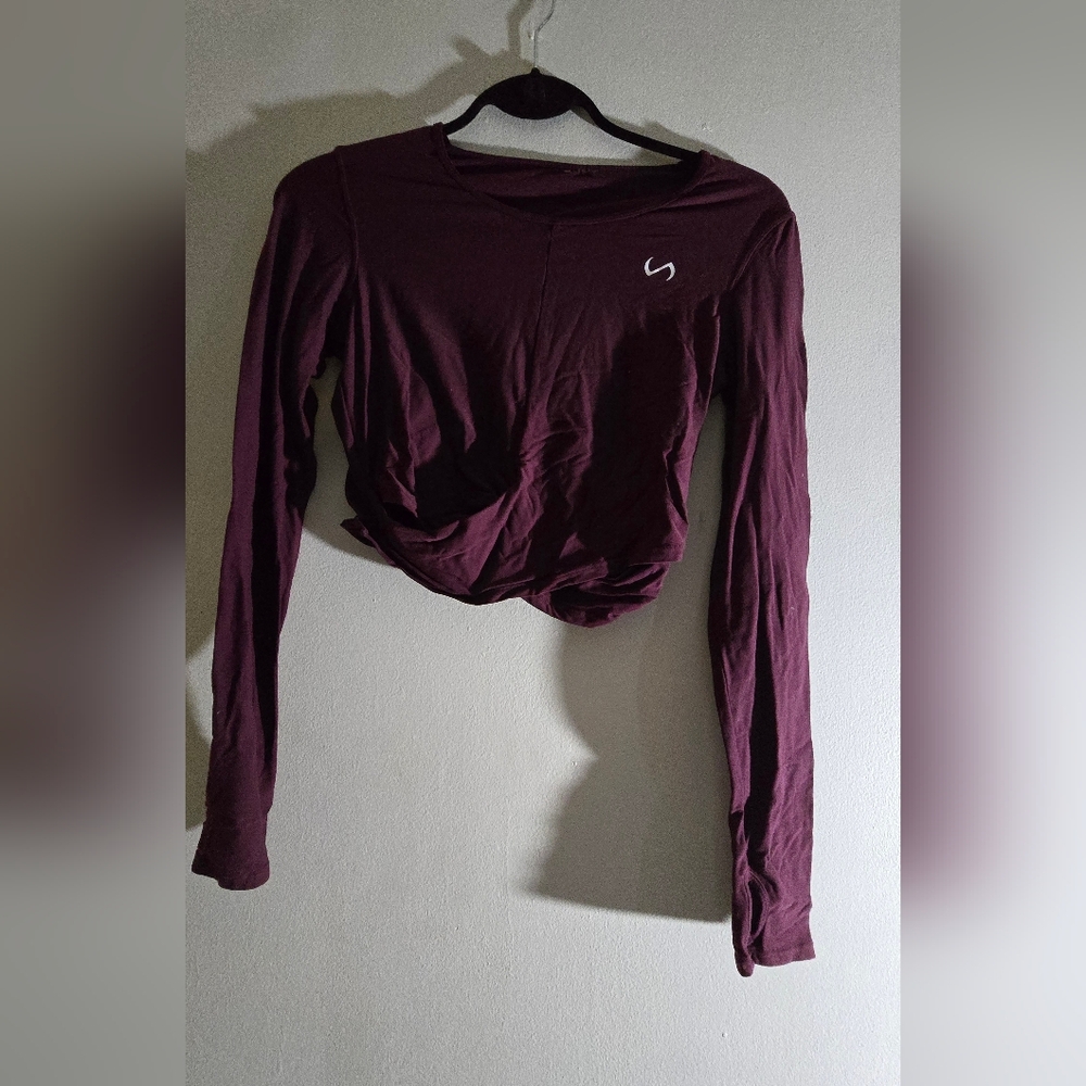 Elegant Long Sleeve Top in Deep Purple
